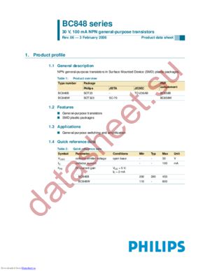 BC848B,215 datasheet  