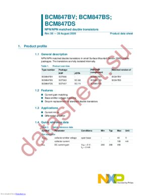 BCM847BS,135 datasheet  