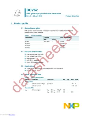 BCV62B,235 datasheet  