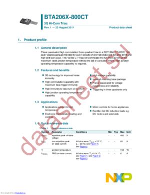 BTA206X-800CT/L01 datasheet  