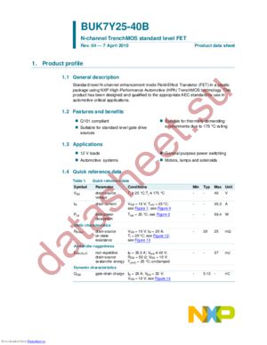 BUK7Y53-100B,115 datasheet  