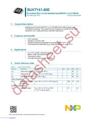 BUK7Y41-80E datasheet  