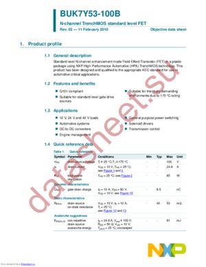 BUK7Y53-100B datasheet  