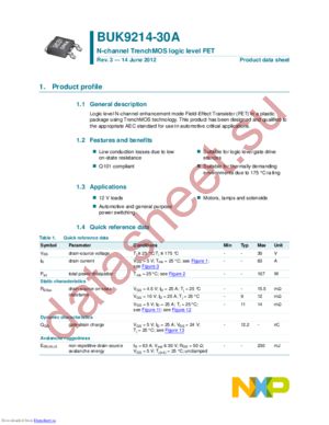 BUK9609-55A,118 datasheet  