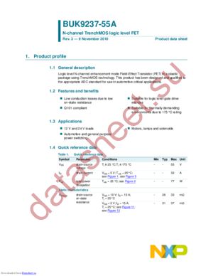 BUK9237-55A /T3 datasheet  
