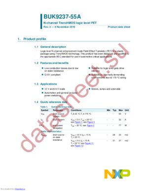 BUK9237-55A/C1,118 datasheet  