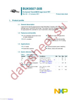 BUK9510-55A,127 datasheet  