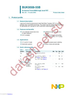 BUK9608-55B/C1 datasheet  