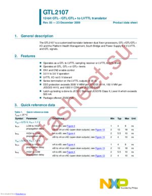 GTL2107PW,118 datasheet  