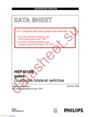 HEF4016B-CNV datasheet  