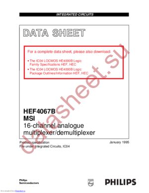 HEF4067BP,652 datasheet  