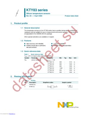 KTY83/120,153 datasheet  