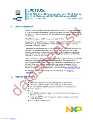 LPC11U35FBD64/401, datasheet  