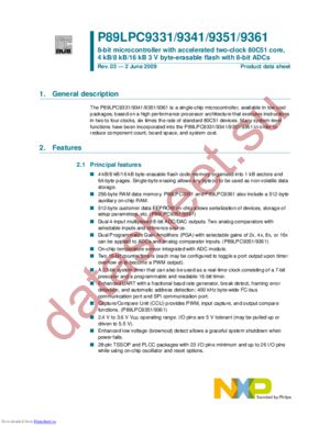 P89LPC9361 datasheet  