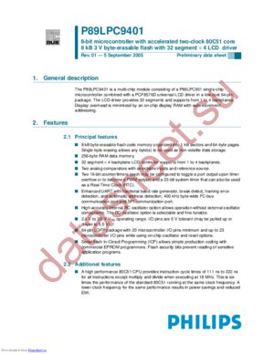 P89LPC9401FBD datasheet  