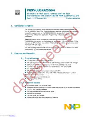 P89V662FA,512 datasheet  