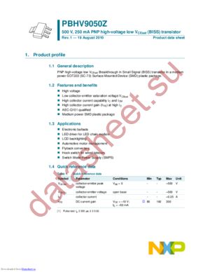 PBHV9050Z,115 datasheet  