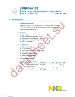 PBHV9115T,215 datasheet  