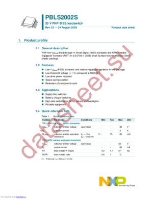 PBLS2002S,115 datasheet  