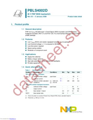 PBLS4005D,115 datasheet  