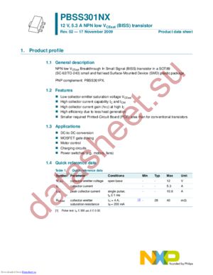 PBSS301NX,115 datasheet  