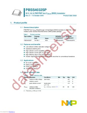 PBSS4032SP,115 datasheet  