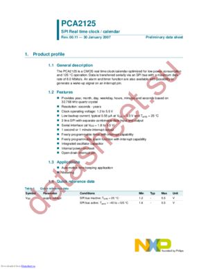 PCA2125 datasheet  