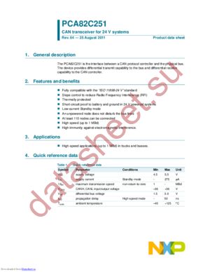 PCA82C251/N3,112 datasheet  