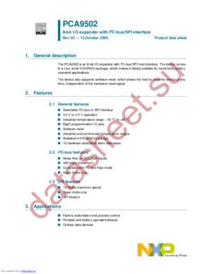 PCA9502BS,157 datasheet  