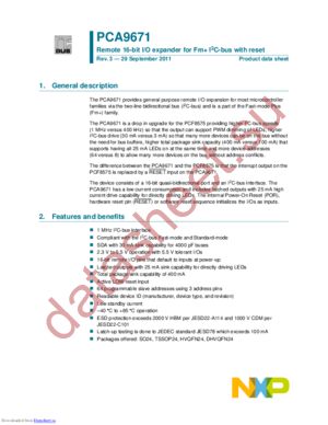 PCA9671DB,112 datasheet  