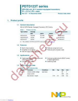 PDTD113ET,215 datasheet  