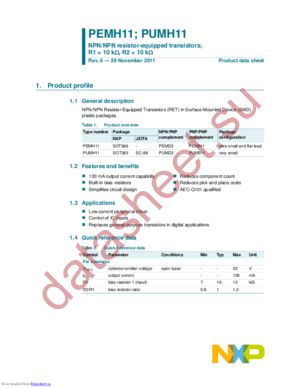 PUMB11,115 datasheet  