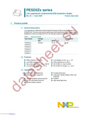 PESD5Z12,115 datasheet  