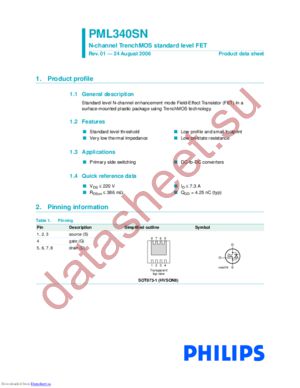 PML340SN datasheet  