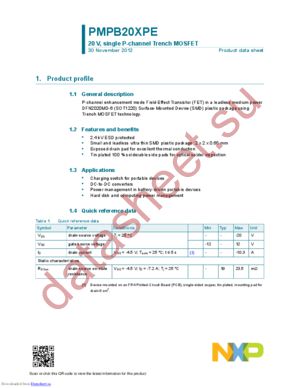 PMPB20UN,115 datasheet  