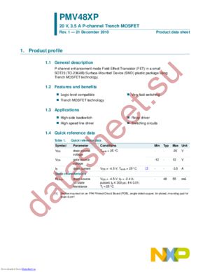 PMV48XP datasheet  