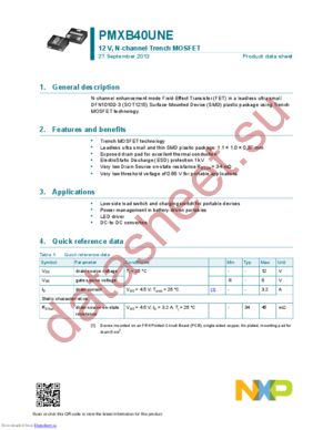 PMXB40UNE datasheet  