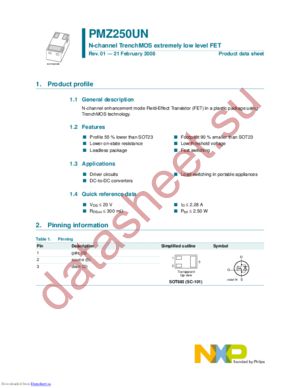 PMZ350XN T/R datasheet  