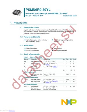 PSMN6R0-30YL,115 datasheet  