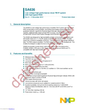 SA636DK/01,118 datasheet  