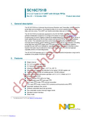 SC16C751BIBS,128 datasheet  