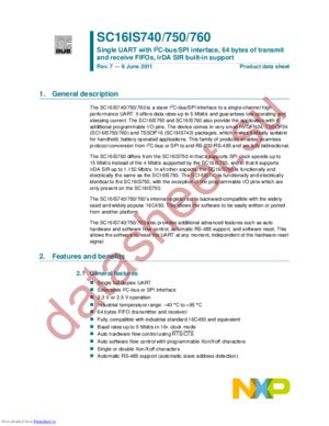 SC16IS750IBS,128 datasheet  