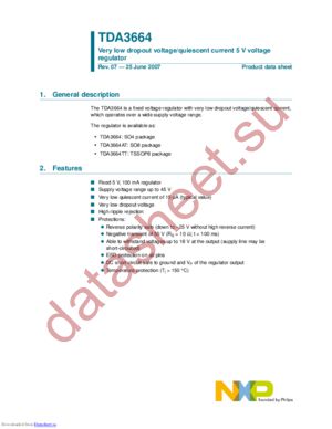 TDA3664AT/N1,118 datasheet  