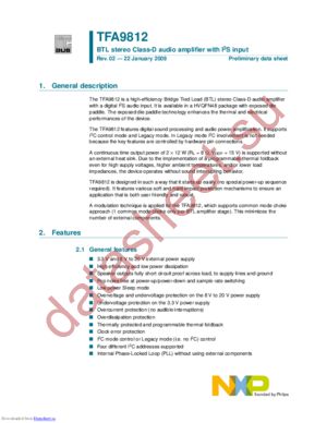 TFA9812HN/N1,518 datasheet  