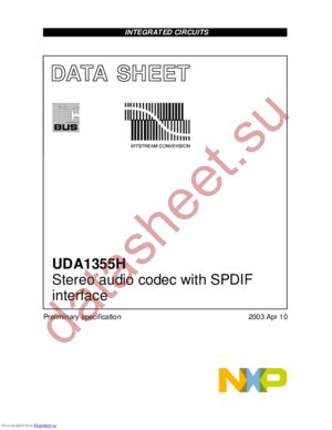 UDA1355H/N2,518 datasheet  
