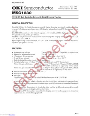 MSC1230 datasheet  