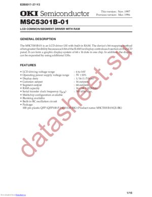 MSC5301B-01GS-BK datasheet  