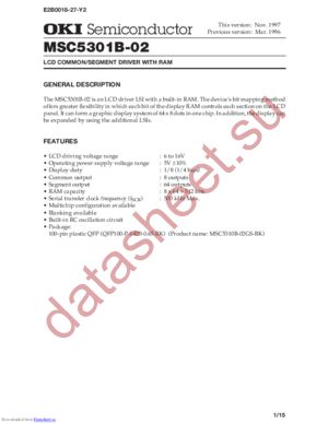 MSC5301B-02GS-BK datasheet  