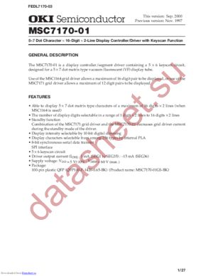 MSC7170-01GS-BK datasheet  