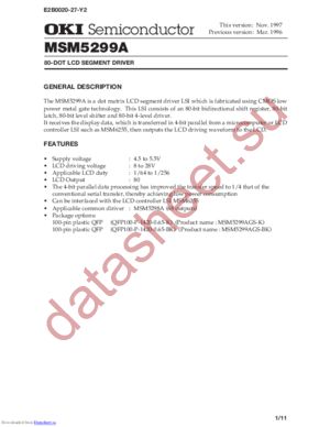 MSM5299A-01 datasheet  